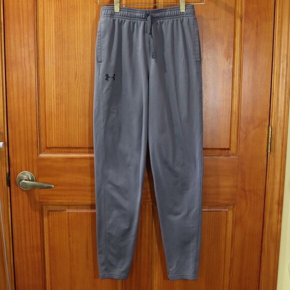 Under Armour Gray Jogger Sweatpants Youth XL Tapered Leg Elastic Waist - Picture 2 of 12